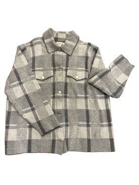 Rachel Zoe Gray Plaid Button-Up Jacket 3X EUC